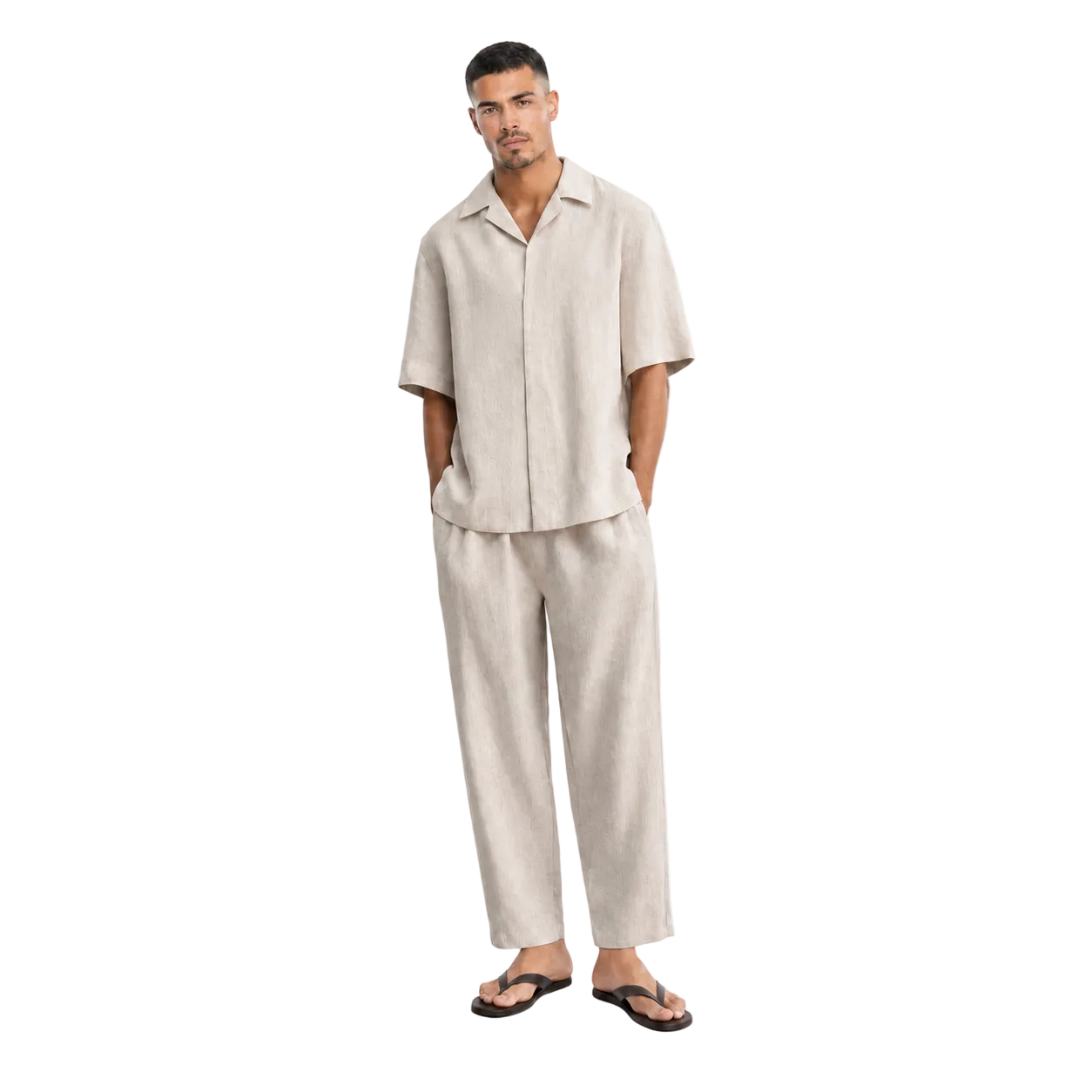 Seamless linen button up