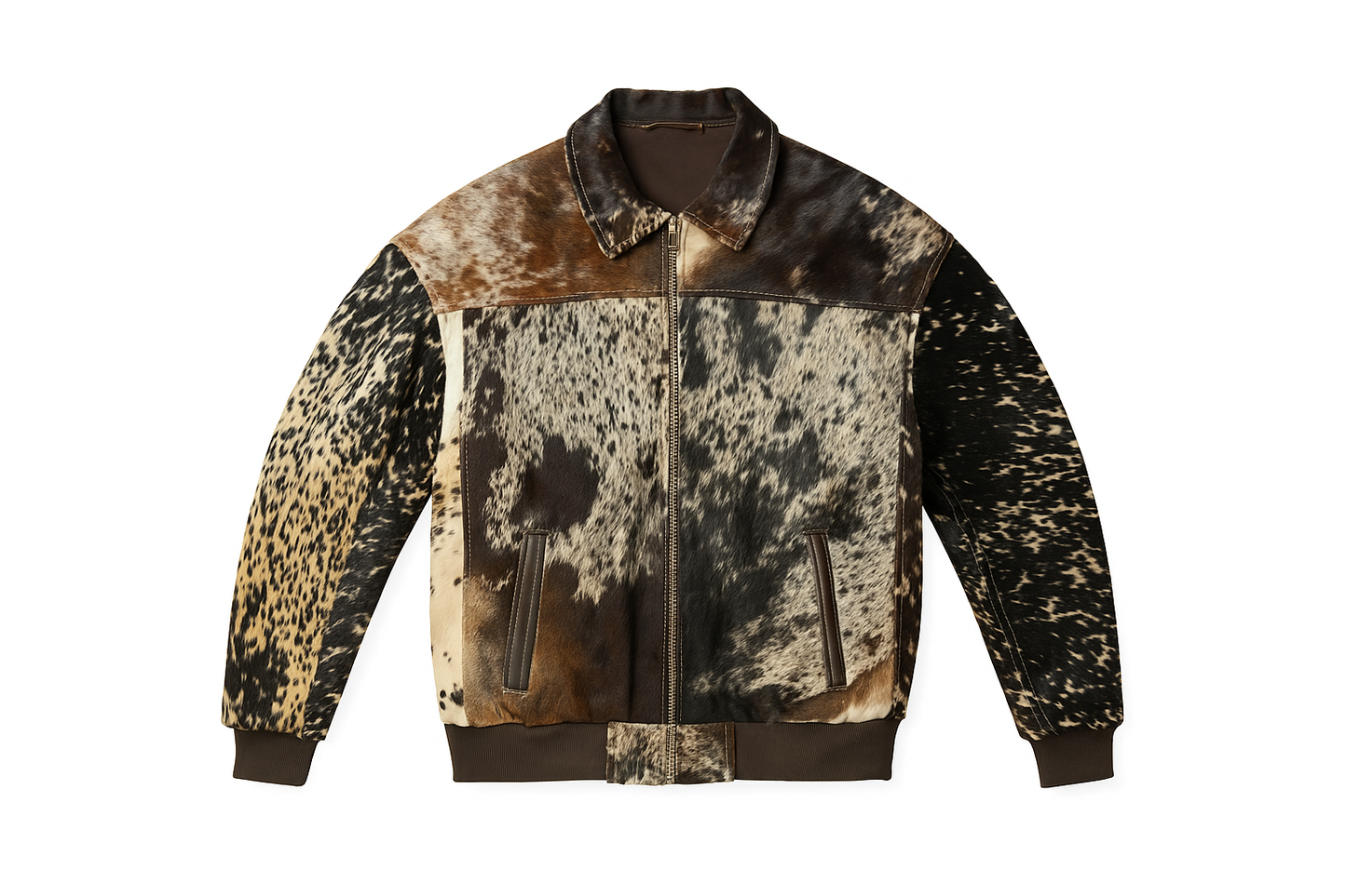 Cowhide bomber
