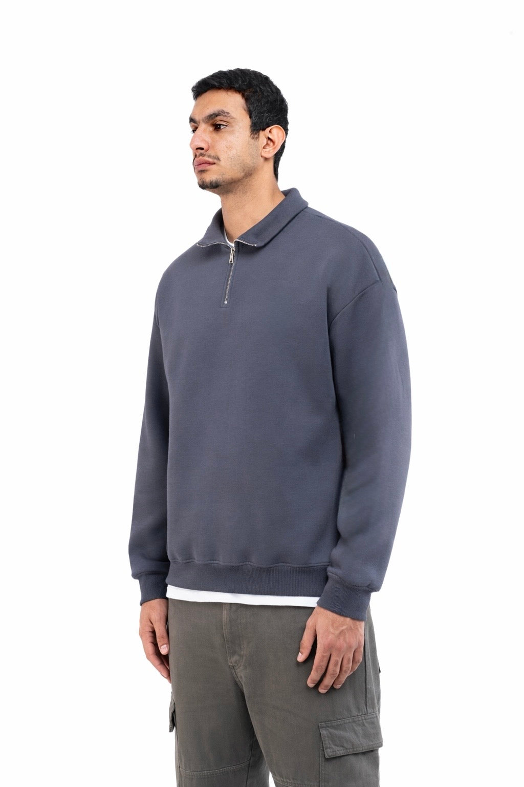 Cotton quarter zip up