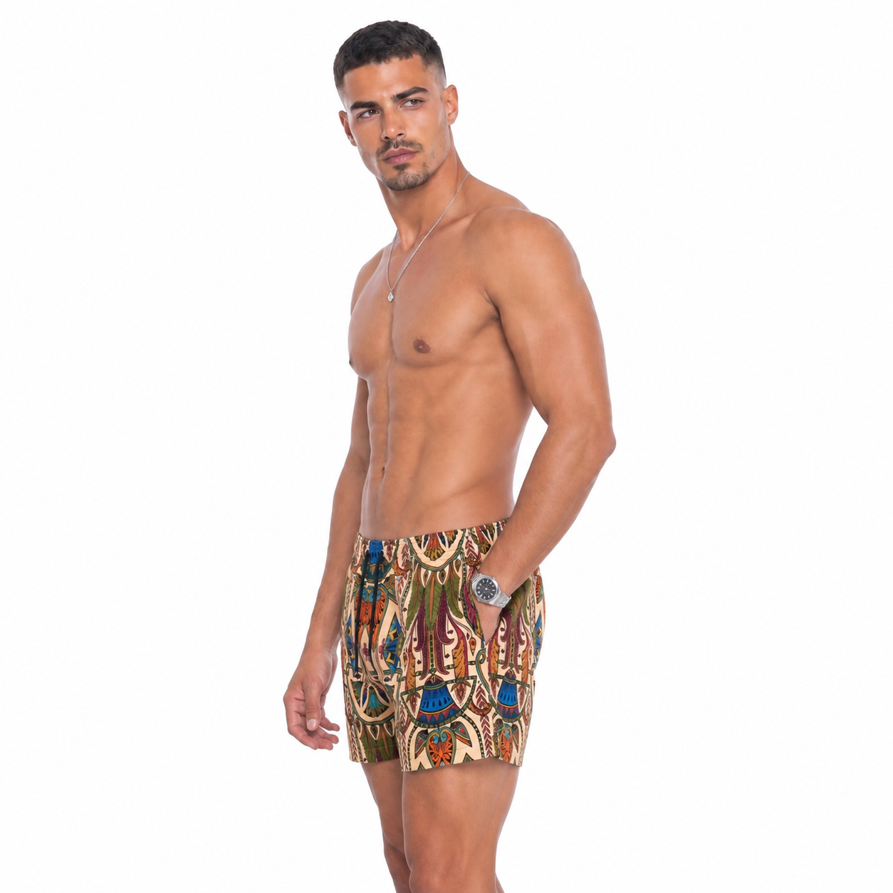 Tribal swim shorts