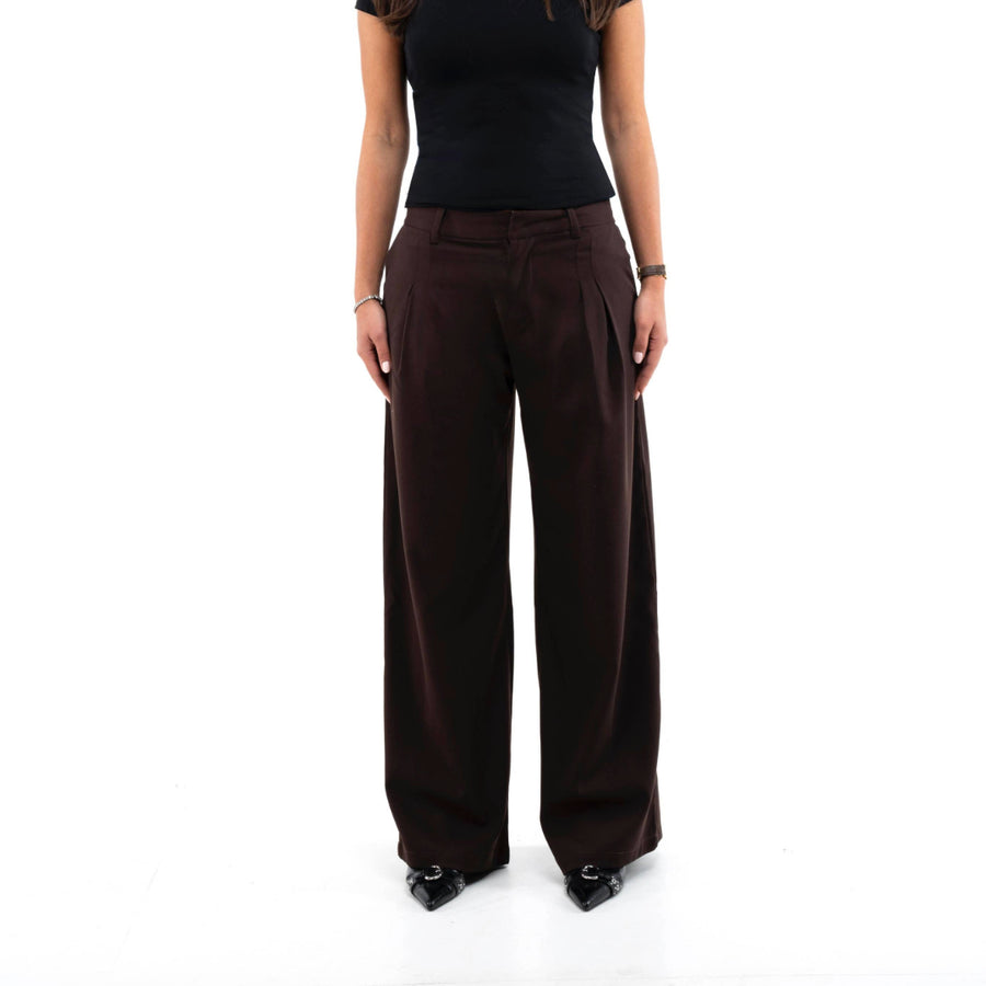 Darted relaxed leg trousers
