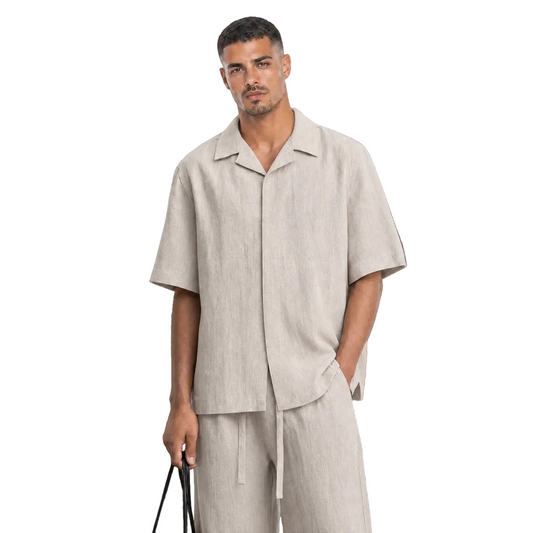 Seamless linen button up
