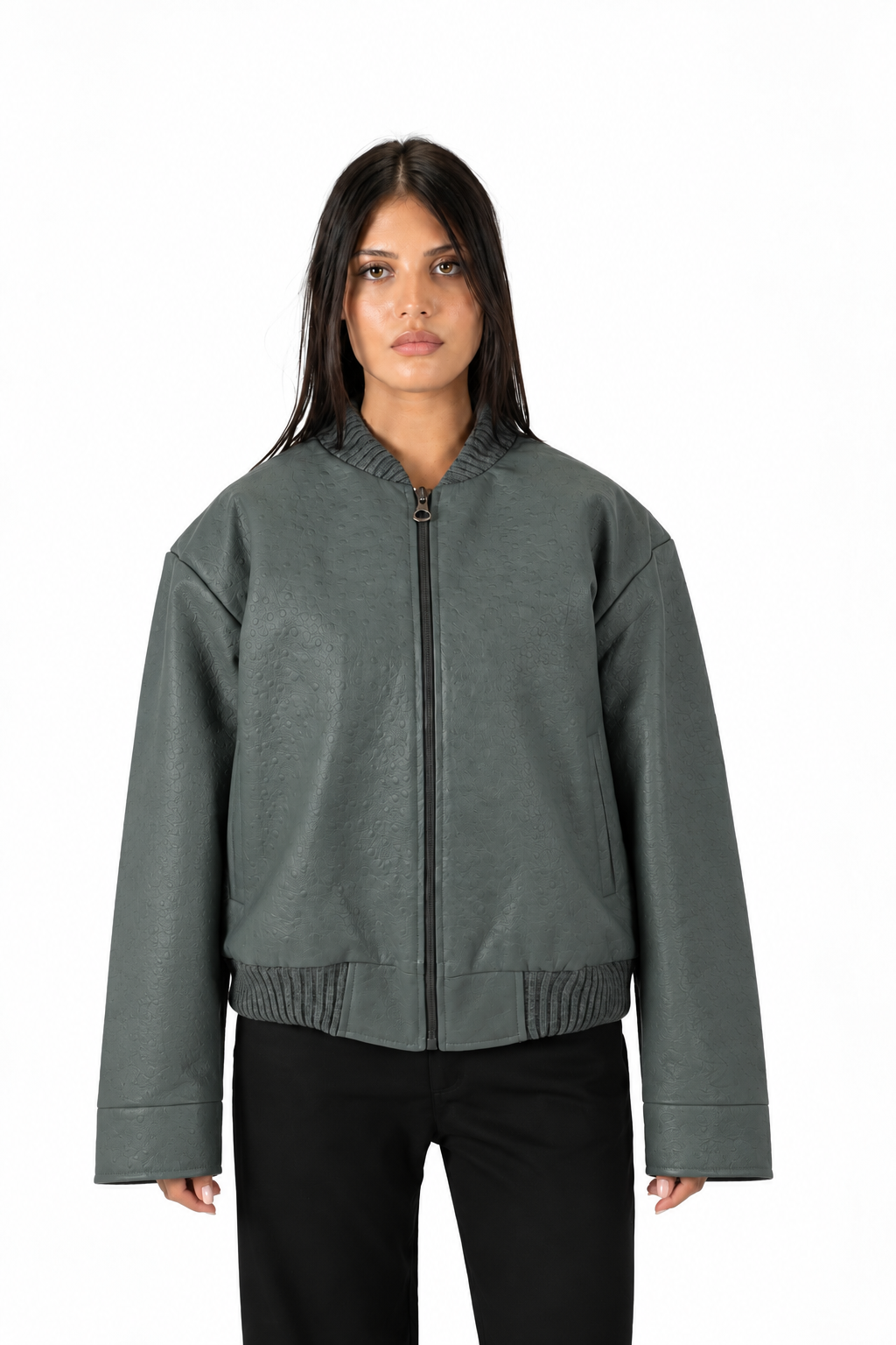 OSTRICH LEATHER BOMBER