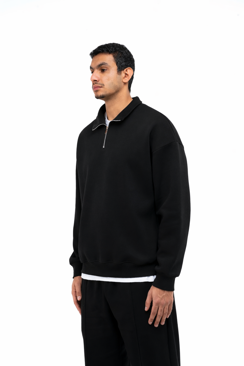 Cotton quarter zip up