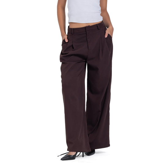 Darted relaxed leg trousers