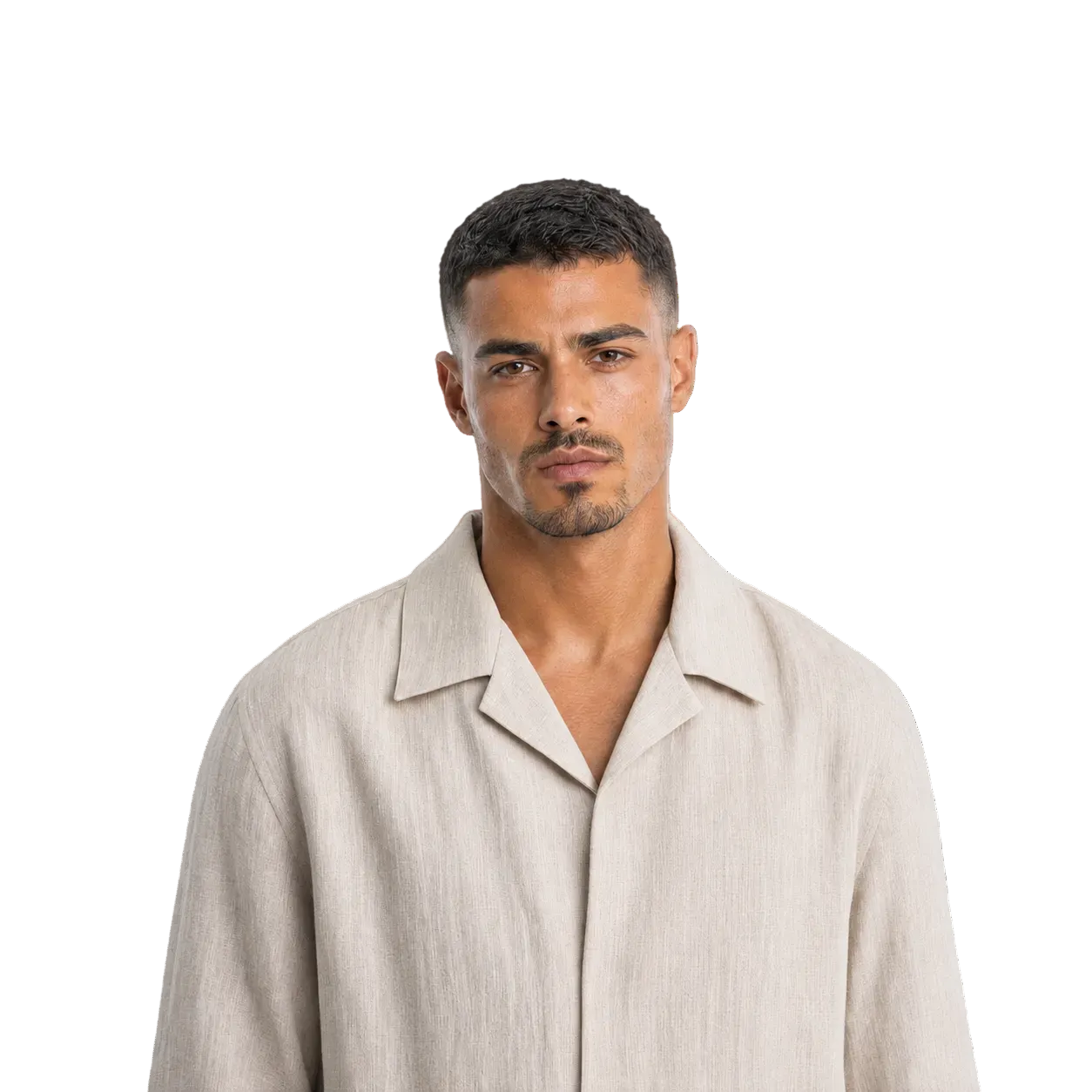 Seamless linen button up