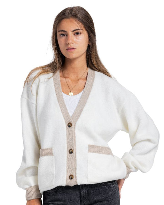 Two tone knit cardigan