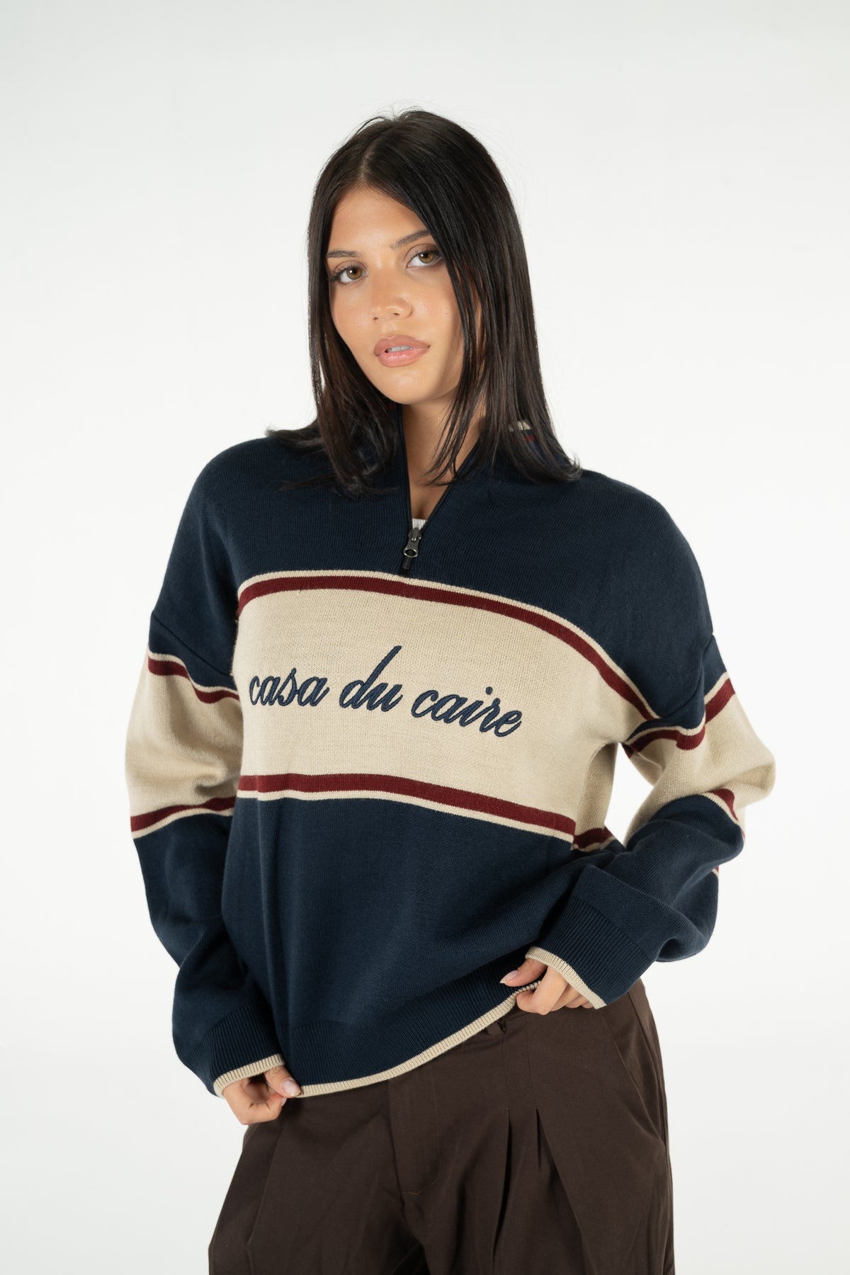 THE COURTSIDE QUARTER ZIP UP