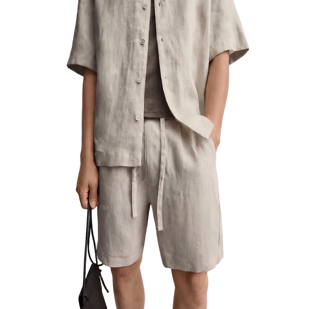 Relaxed linen shorts