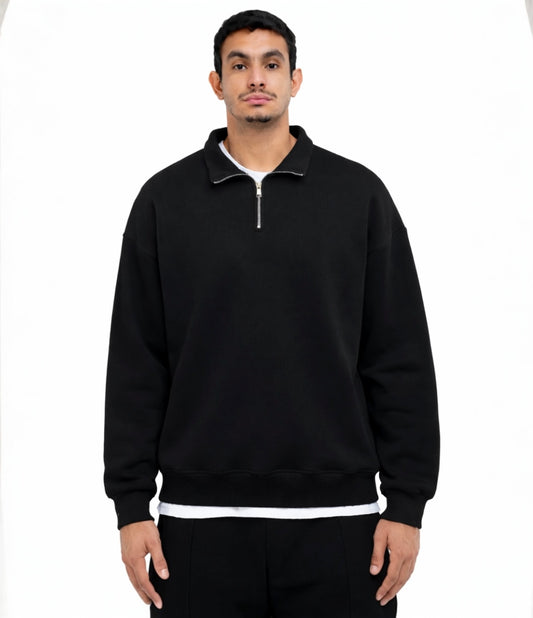 Cotton quarter zip up
