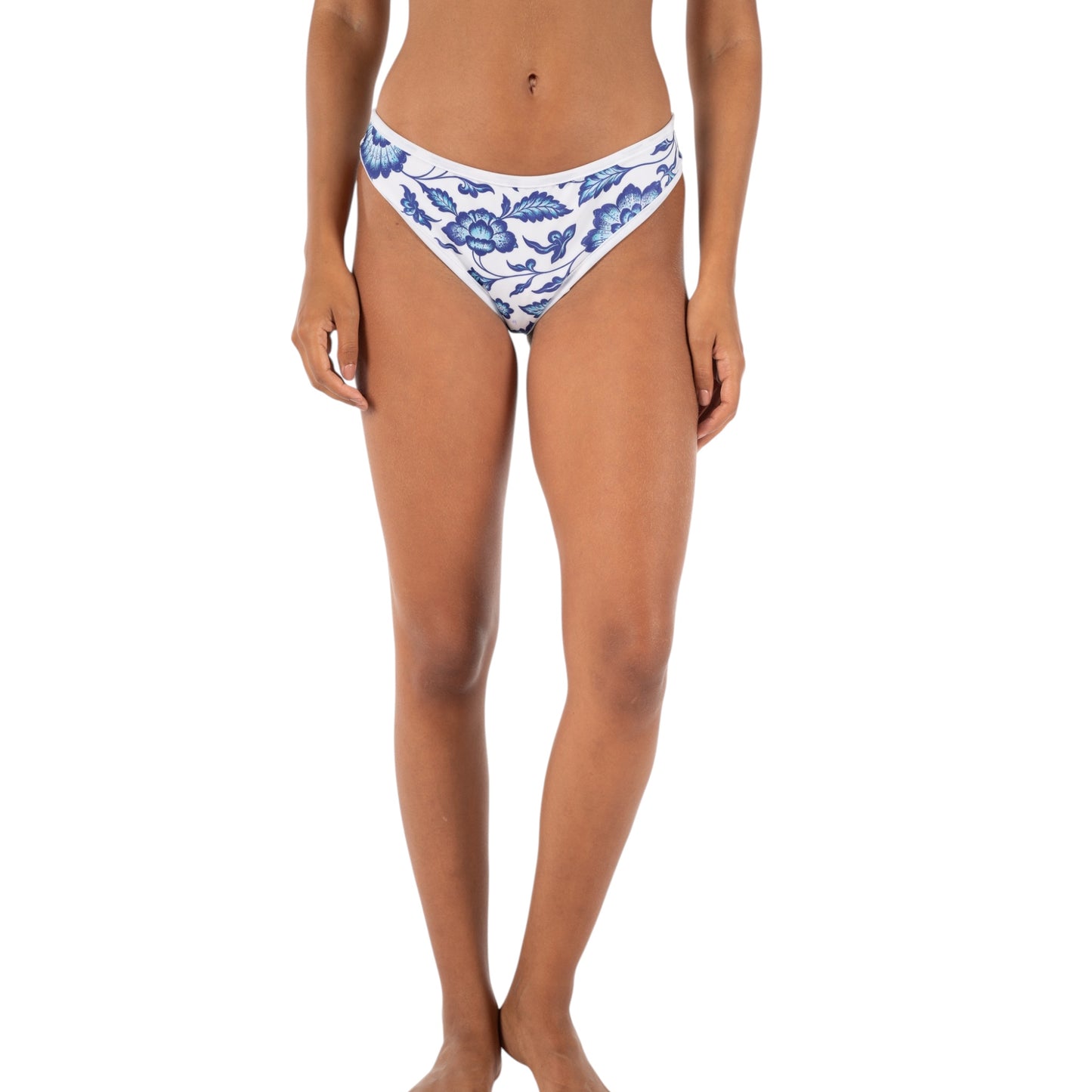 Azure mid raise bikini bottom