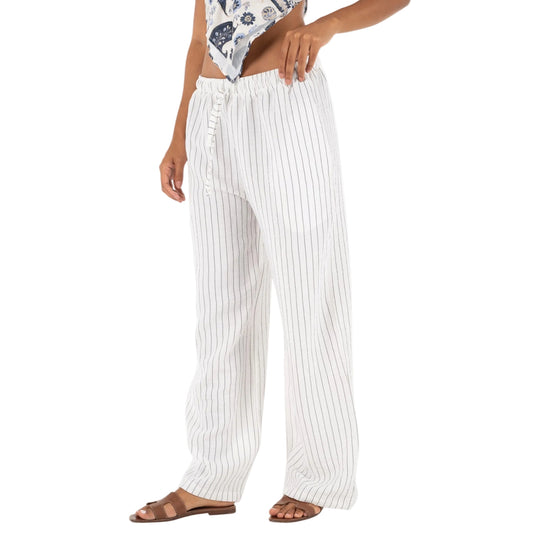 Striped linen pants