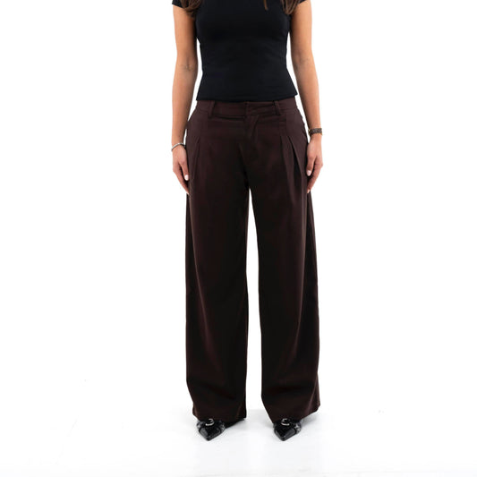Darted relaxed leg trousers