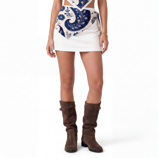 Santorini paisley skort
